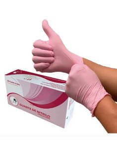 Guantes de Nitrilo rosados