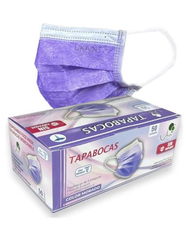 Tapabocas morado